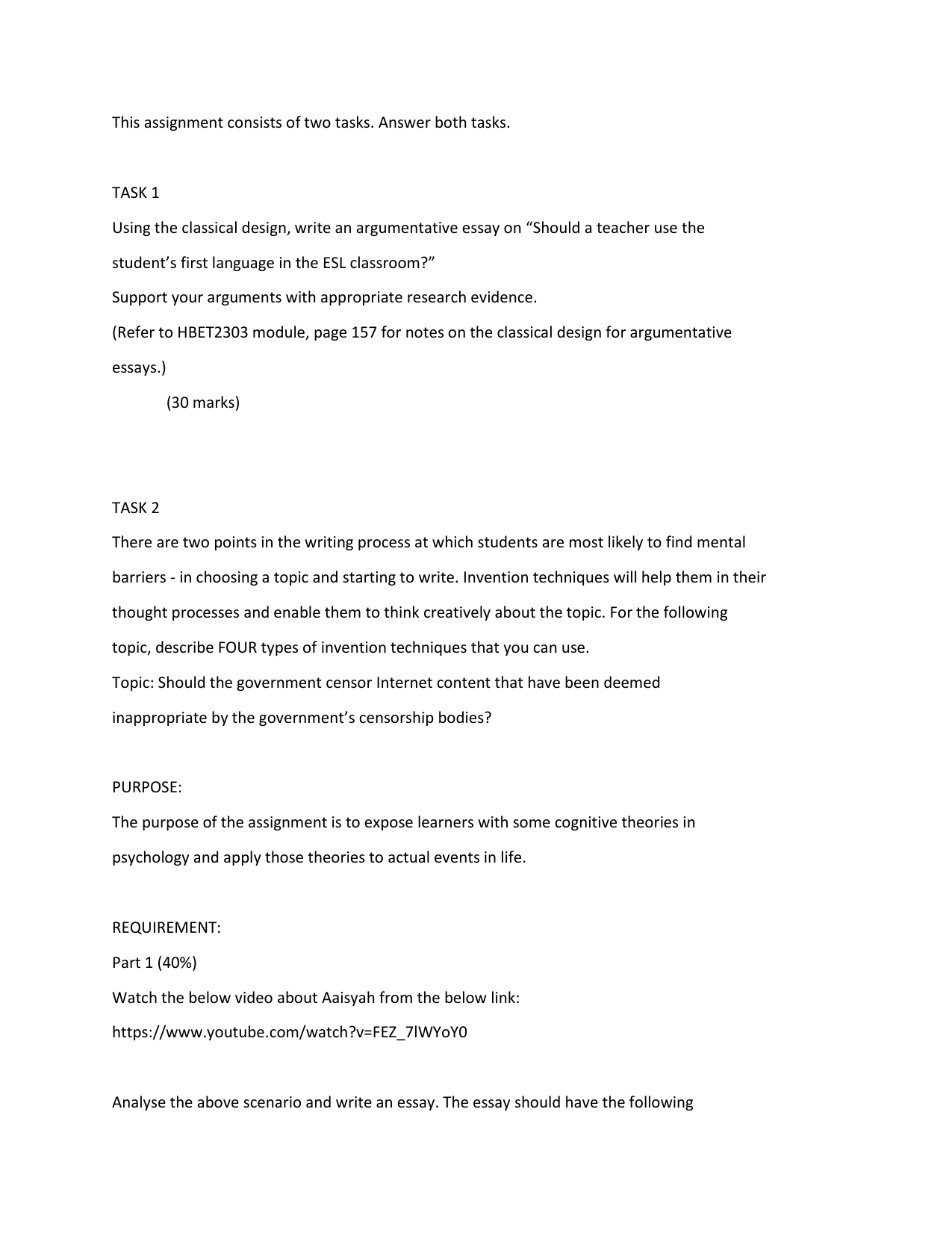 argumentative essay about life purpose