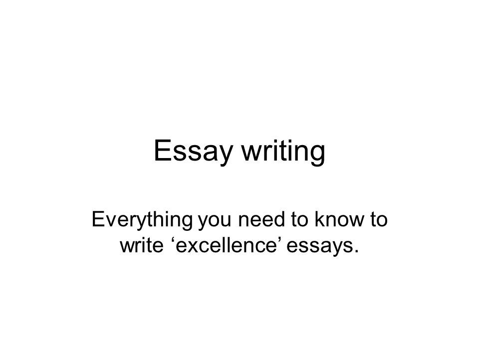 need to write an essay